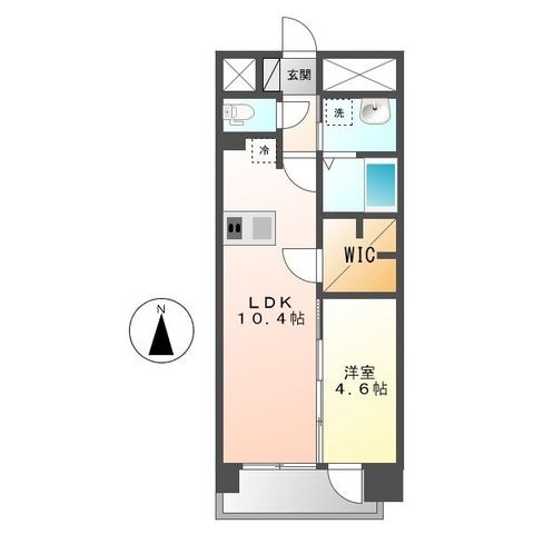 拡大写真:プレサンス久屋大通セントラルパーク 2階205の間取り
