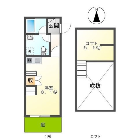 拡大写真:リーフ笠寺 1階102の間取り