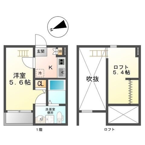 拡大写真:tres五女子 2階202の間取り