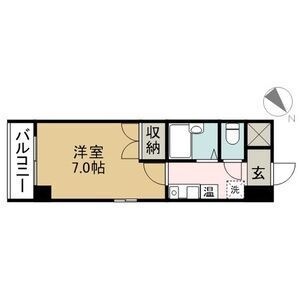 拡大写真:リバティハイツ白鳥 4階406の間取り