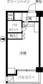 拡大写真:グリーンハイツ東桜 4階401の間取り