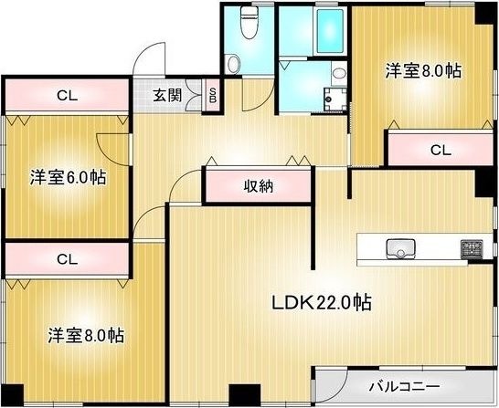 拡大写真:Y’s BLDG(ワイズビルディング) 3階301の間取り
