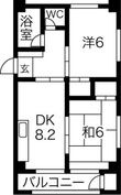 川原マンションの間取図