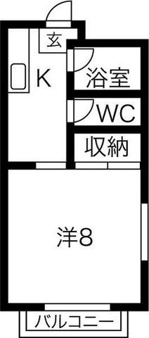 拡大写真：ラ・フォーレ駒方　A棟 1階101の間取り