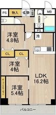 写真:インプルーブ金山 6階601の間取図