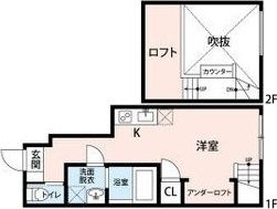 拡大写真:Blanc Rouge(ブランルージュ) 1階106の間取り