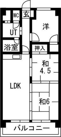 拡大写真:名古屋市瑞穂区大喜町3丁目 2階2Bの間取り
