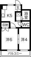 コーポ川原の間取図