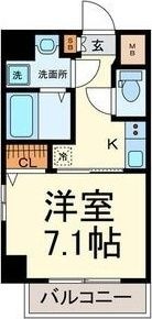 拡大写真：プランドール名駅 5階503の間取り