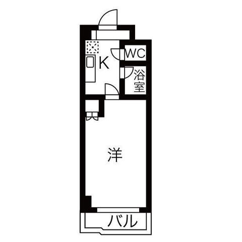 拡大写真:ハウザー高畑 2階2Bの間取り