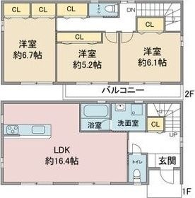 拡大写真：comodo八勝通 Aの間取り