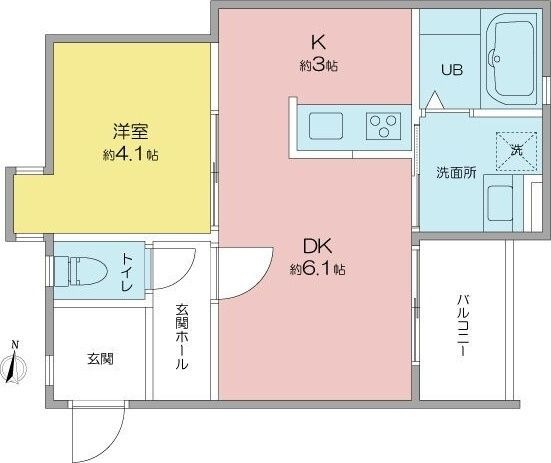 拡大写真：VILLA桜山 2階203の間取り