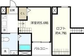 拡大写真:青空と光のルーチェ 1階102の間取り