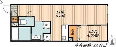 拡大写真:LUORE黒川 4階404の間取り
