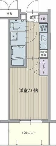 拡大写真：パルティール並木 4階402の間取り