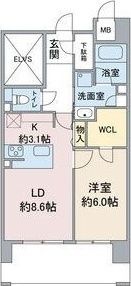 拡大写真:Grand Palace IKAI 4階403の間取り