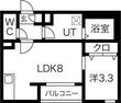 メイクスR道徳公園Ⅲの間取図