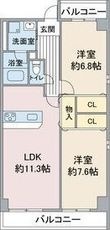 写真:ラ・トゥール代官町 6階6Aの間取図