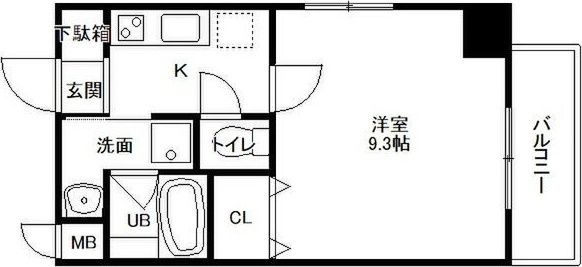 拡大写真:アプレシオ伝馬町 3階301の間取り