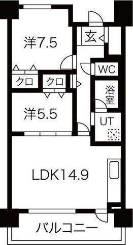 拡大写真:戸部マンション 10階1002の間取り