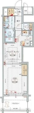 写真:エステムプラザ名古屋駅前プライムタワー 13階1306の間取図