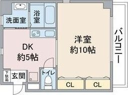 拡大写真:泉2000 4階402の間取り
