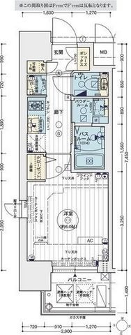 拡大写真:エステムコート名古屋栄プレシャス 15階1506の間取り