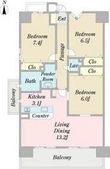 プロシード新瑞橋の間取図