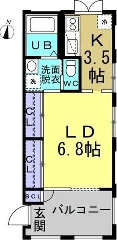 拡大写真:Plateado(プラテアード) 3階301の間取り