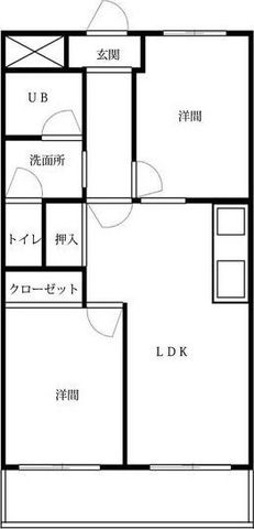 拡大写真:K&K高峯 3階303の間取り