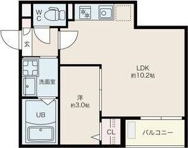 拡大写真:Jack hoshoⅡ 3階301の間取り