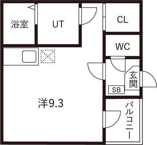 拡大写真:stage大宝 3階302の間取り