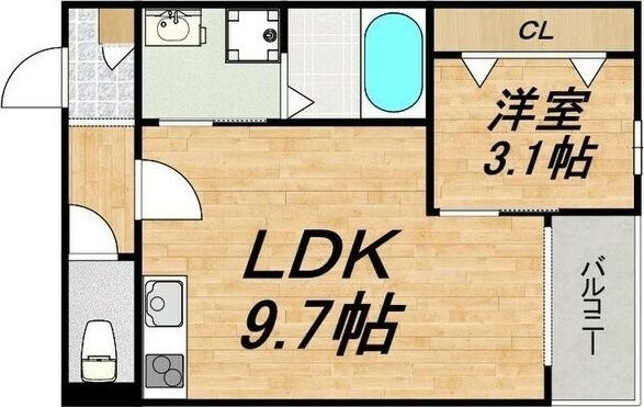 拡大写真:LECOCON大同 1階103の間取り
