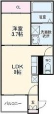 ハーモニーテラス八熊の間取図