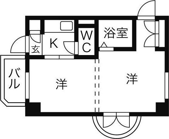 拡大写真:第三貞和ビル(ダイサンテイワビル) 2階2Aの間取り