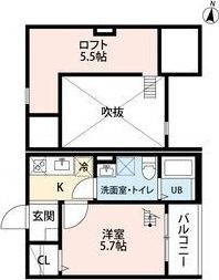 拡大写真:Pastoso K(パストーソケー) 2階202の間取り