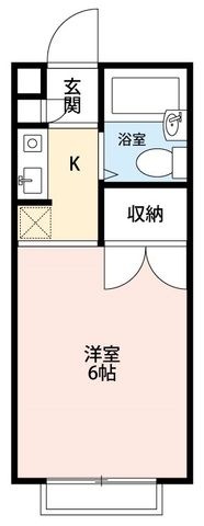 拡大写真：明大寺ハイツ 2階203の間取り