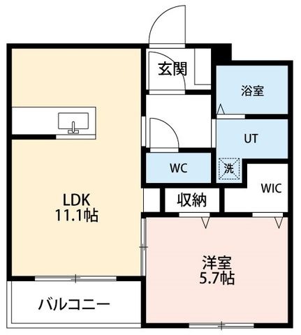 拡大写真:ドッグパウズ戸崎 3階301の間取り