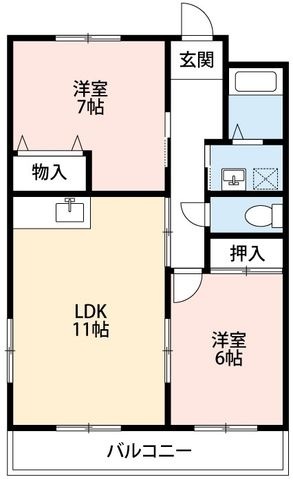 拡大写真:サンシャイン美合Ⅲ 3階303の間取り