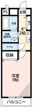 ジュネス御堂坂 B棟の間取図