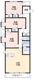 プルミエールKの間取図