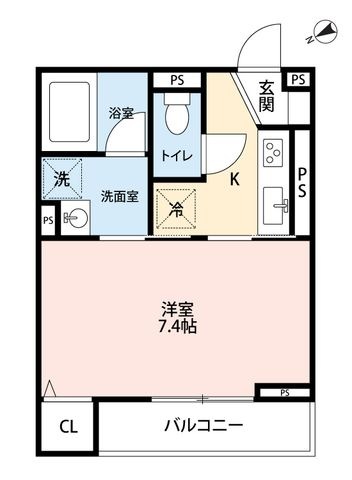 拡大写真:ボヌールB 3階302の間取り