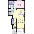 アンソレイエ　Ａの間取図