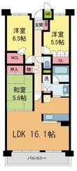 写真：甲子園六石町ハイツ2階の間取図