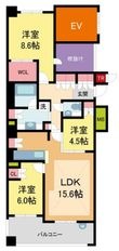 パークシュロス芦屋の間取図
