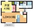 写真:Excella見野(エクセラミノ) 2階203の間取図
