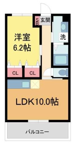 拡大写真:レジェンダリー甲子園浦風町 4階402の間取り