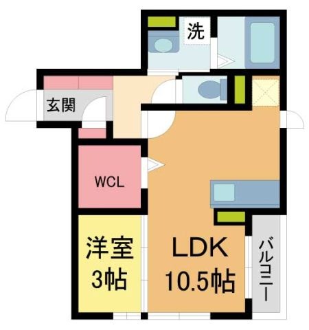 拡大写真:MINT甲子園五番町 2階203の間取り