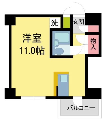 拡大写真:ハウゼ芦屋 2階202の間取り