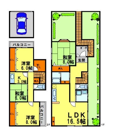 拡大写真:FL川西1号館 2階-の間取り